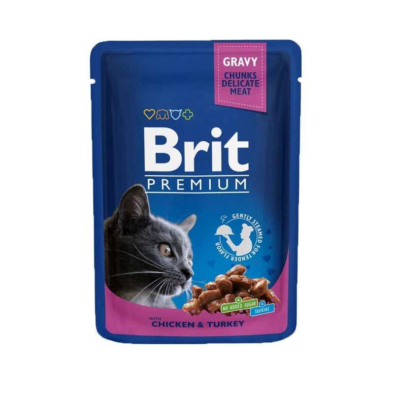 BRIT PATE POUR CHAT ADULT AU POULET ET DINDE 100G