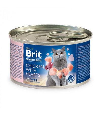 Brit Premium by Nature – Pâté chat poulet et cœurs 200 g – La Passion Canine Maroc
