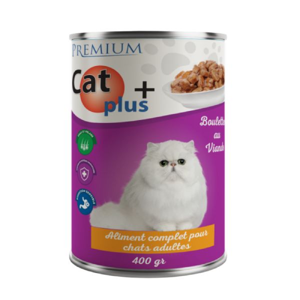 Cat Plus – Mousse pour chat au bœuf boîte 400 g