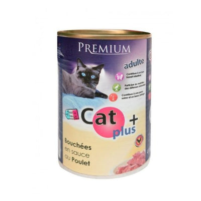 Cat Plus – Mousse chat au poulet 400 g – La Passion Canine Maroc