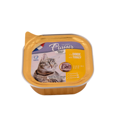 Repas Plaisir Care Chat stérilisé – Pâté à la dinde 100 g – La Passion Canine Maroc