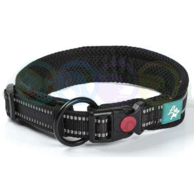 Collier pour chien Noir avec bande r√©fl√©chissante XXXL (60-65cm)