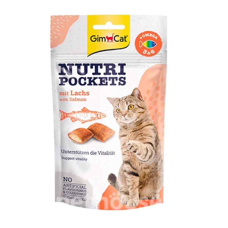 GimCat Nutri Pockets – Friandises chat au saumon 60 g