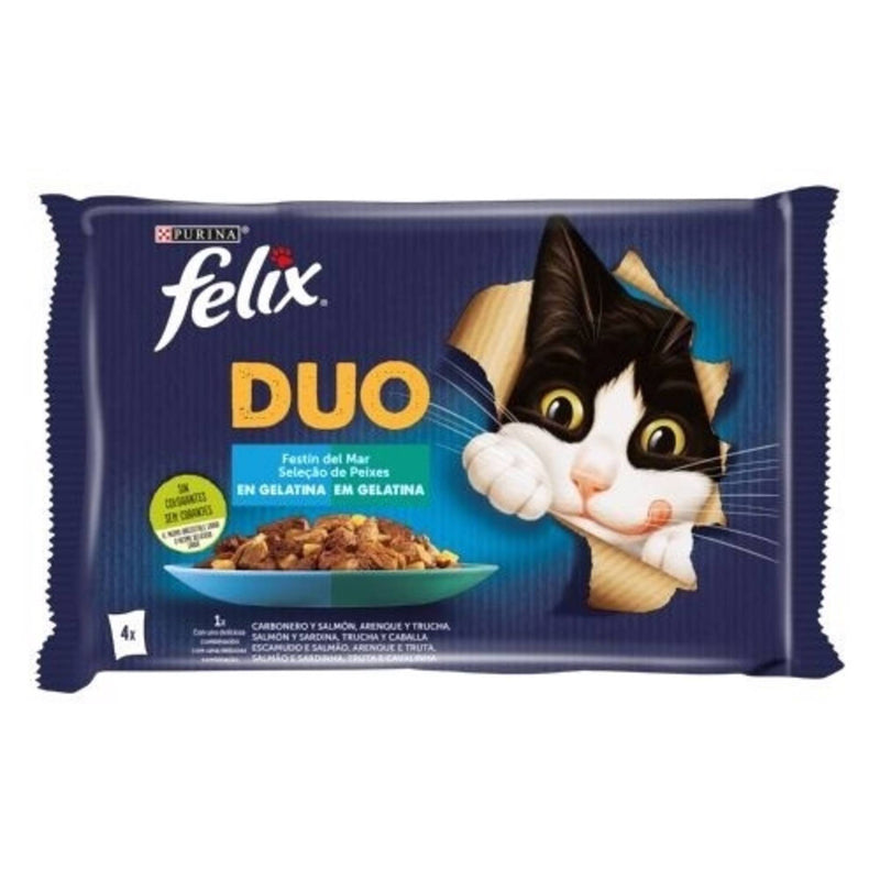 Felix Duo Fantastique – Sachets chat sélection poisson 4 x 85 g
