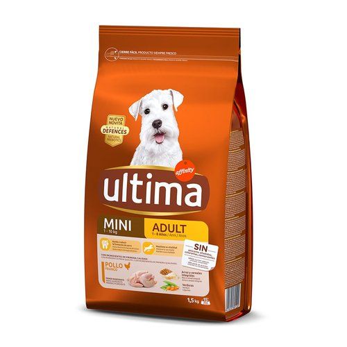 Ultima Mini Adult – Croquettes chien petite race poulet 1,5 kg