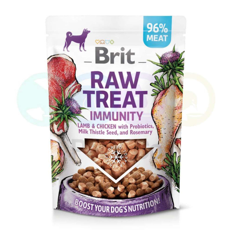 Brit Raw Treat Immunity – Friandises lyophilisées chien agneau poulet