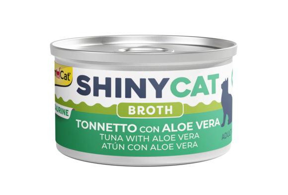 GimCat ShinyCat Broth – Bouillon chat thon et aloe vera