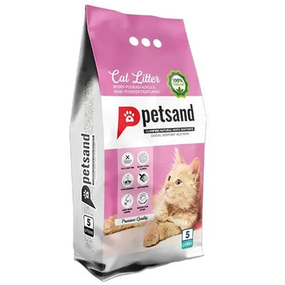 Petsand – Litière chat parfum poudre de bébé 5 L – La Passion Canine Maroc