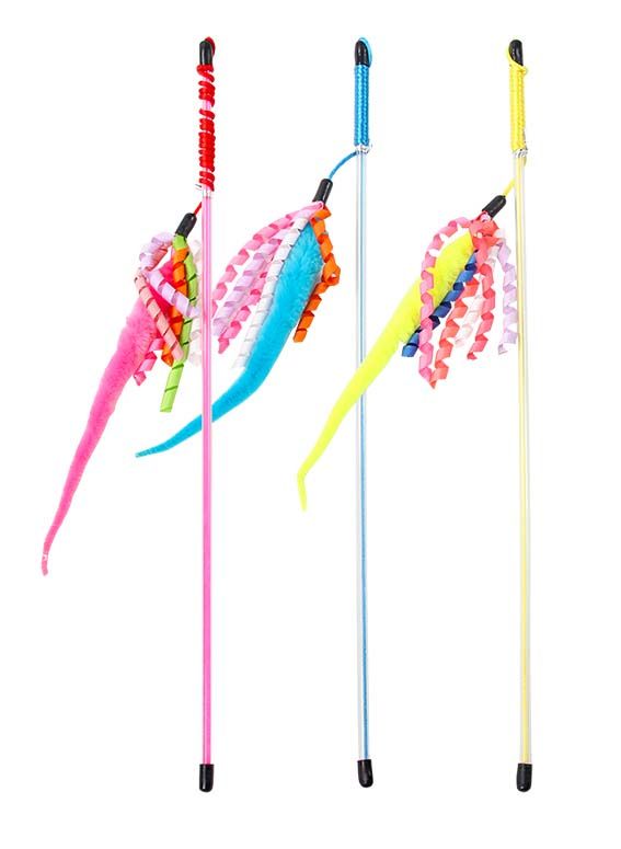 Canne à pêche pour chat
