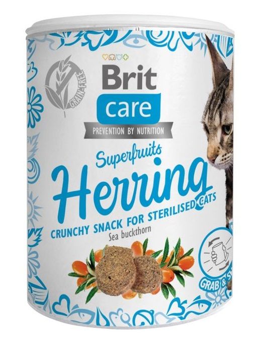 Brit Care Superfruits – Friandises chat au hareng 100 g
