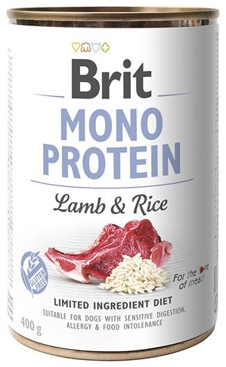 Brit MONO Lamb & Rice Dog Food, 400g