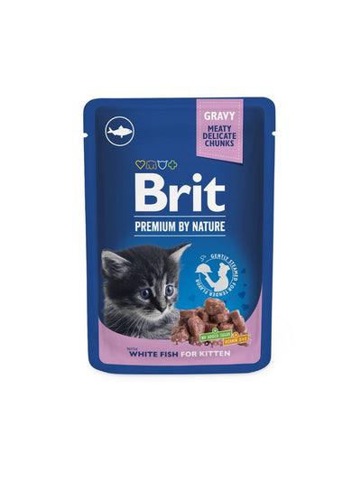 Brit Premium Cat Pouches White Fish For Kitten 100 Gr