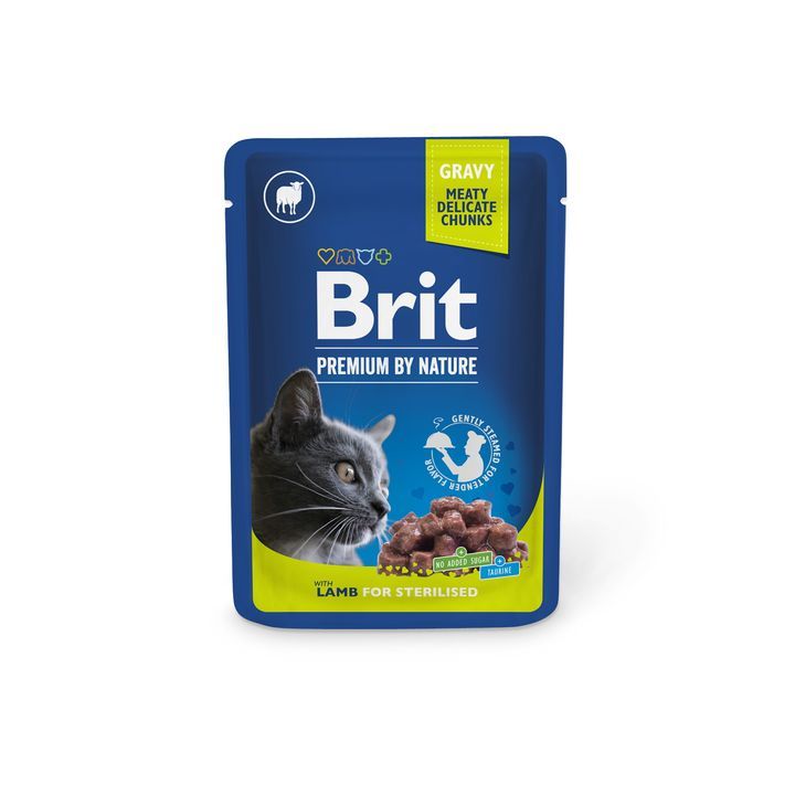 Brit Premium – Sachet chat stérilisé à l'agneau 100 g