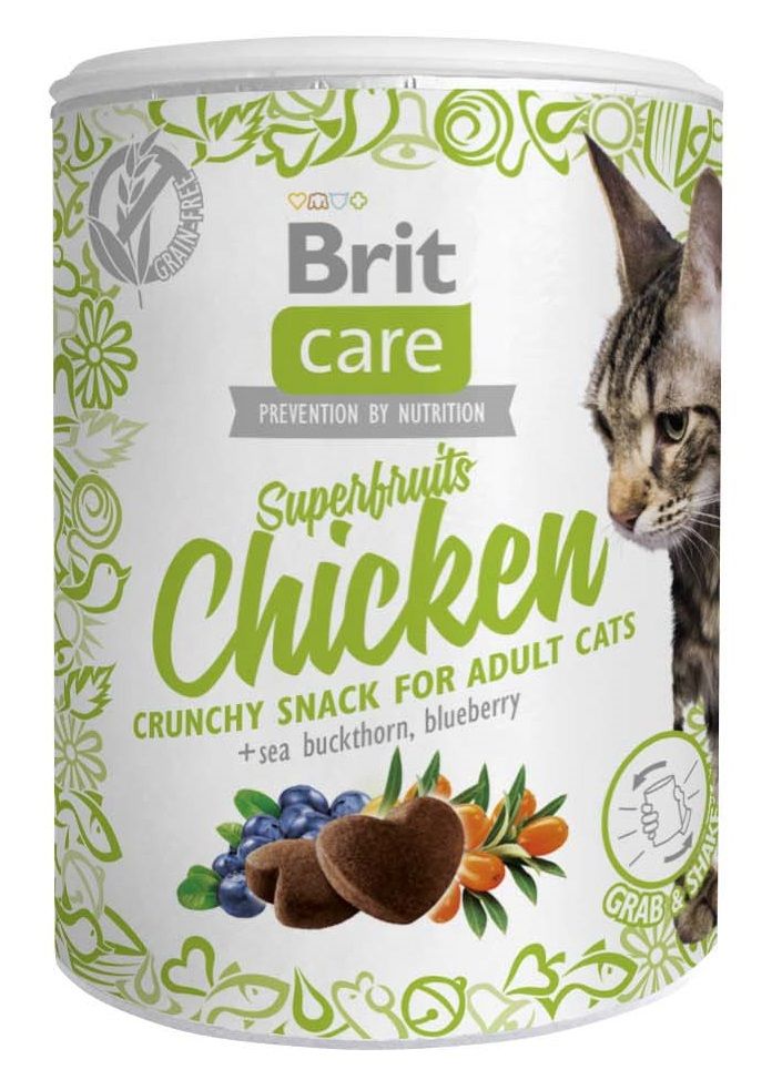 Brit Care Cat Snack Superfruits – Friandises chat poulet 100 g