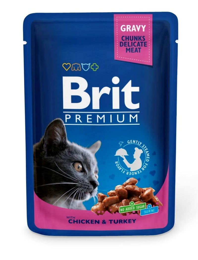 Brit Premium – Sachet chat poulet et dinde 100 g