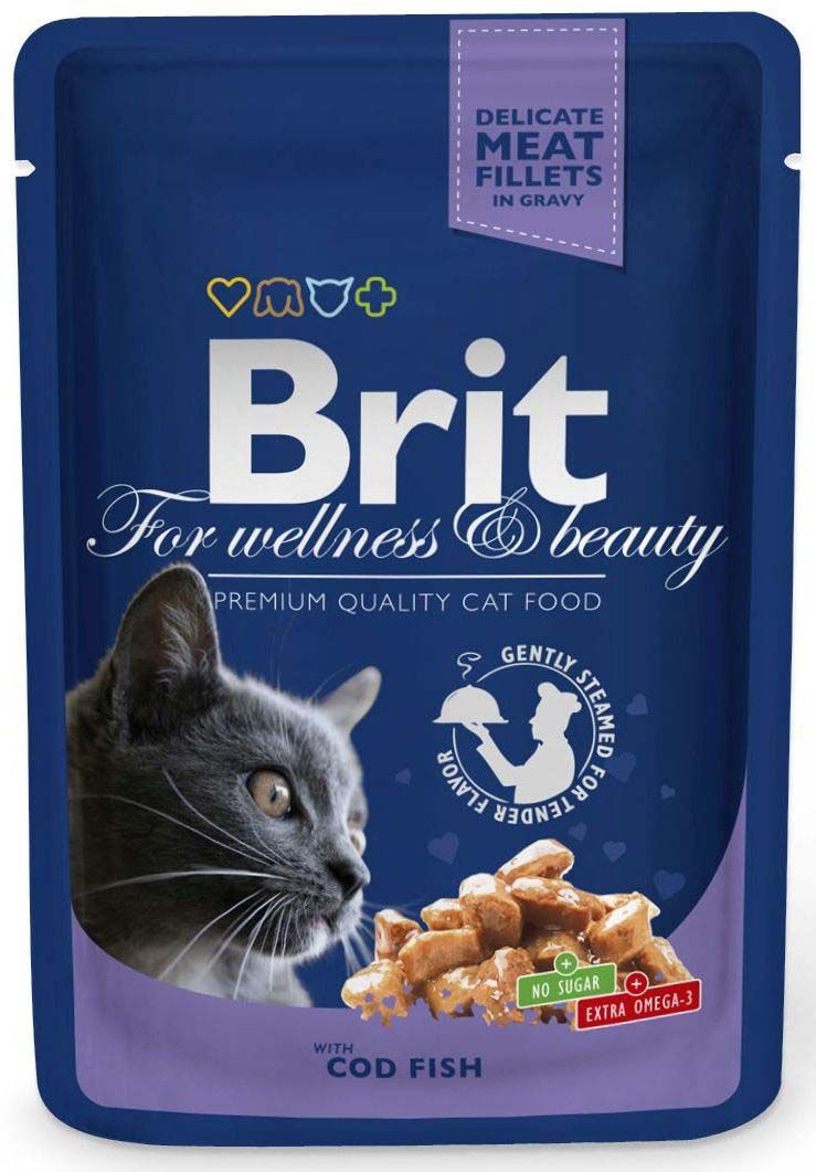 Brit Premium by Nature – Pâtée chat au cabillaud en sauce 100 g