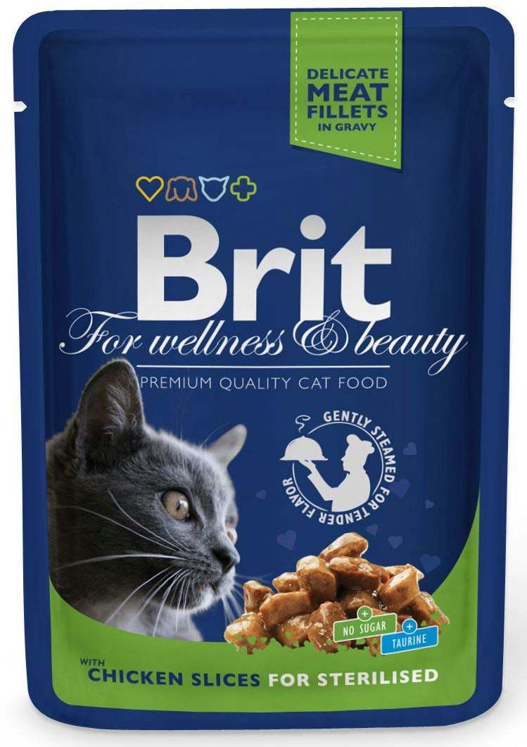 Brit Premium – Sachet chat stérilisé au poulet 100 g