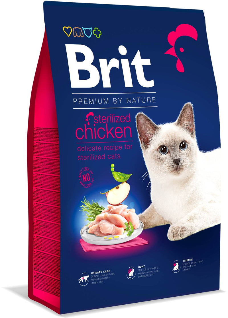 Brit Premium by Nature Sterilized – Croquettes chat stérilisé poulet 1,5 kg