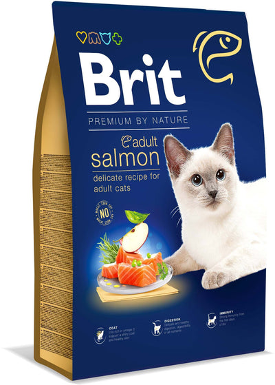Brit Premium by Nature Cat Adult – Croquettes chat saumon 1,5 kg – La Passion Canine Maroc