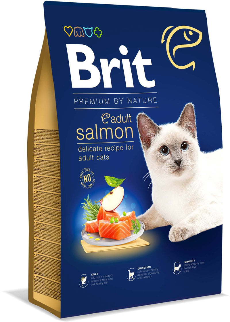 Brit Premium by Nature Cat Adult – Croquettes chat saumon 1,5 kg