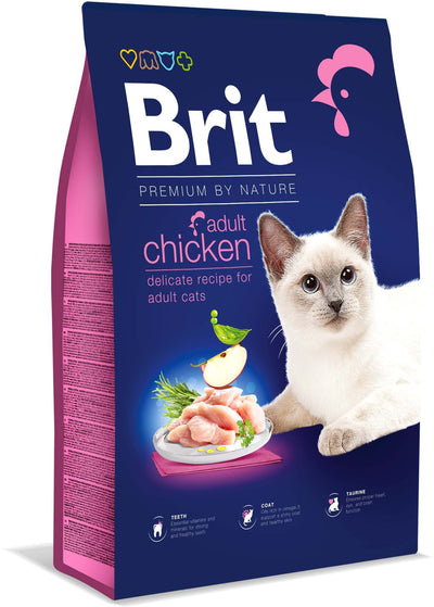 Brit Premium by Nature Cat Adult – Croquettes chat poulet 1,5 kg – La Passion Canine Maroc