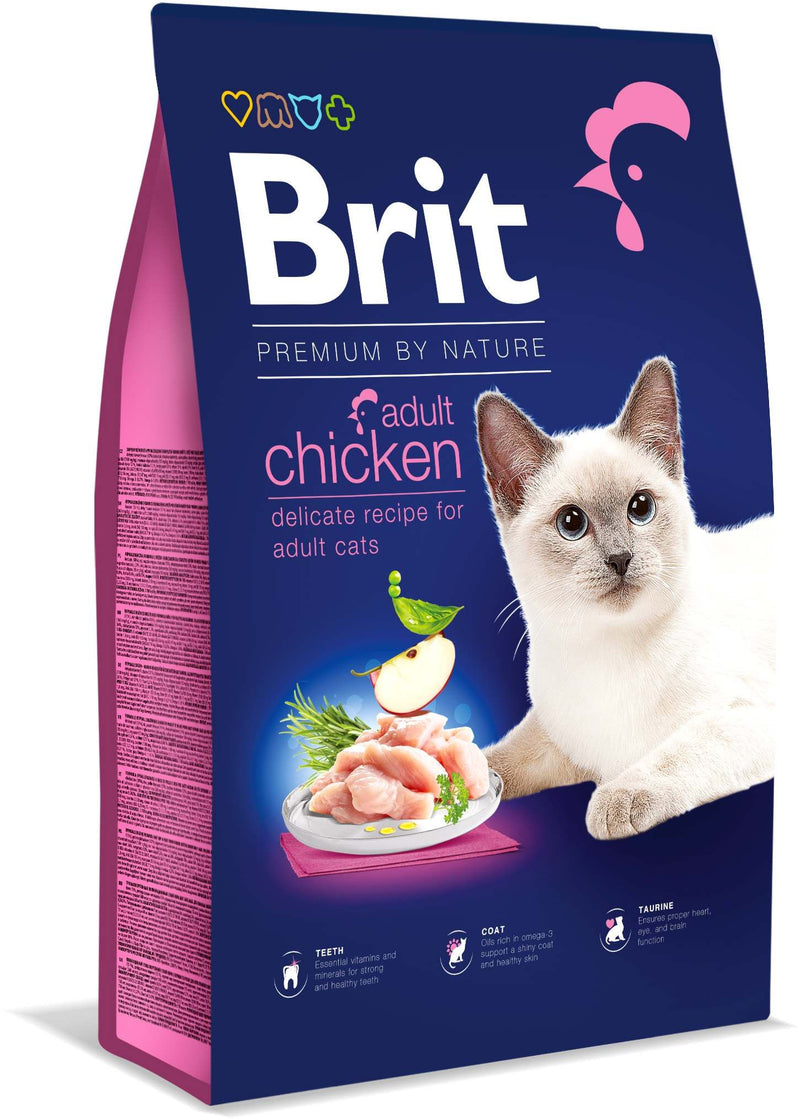 Brit Premium by Nature Cat Adult – Croquettes chat poulet 1,5 kg