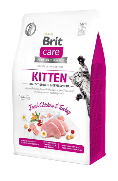 Brit Care Kitten – Croquettes chaton poulet et dinde 7 kg – La Passion Canine Maroc
