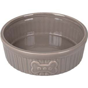 Flamingo Mabel – Gamelle céramique pour chien taupe 640 ml – La Passion Canine Maroc