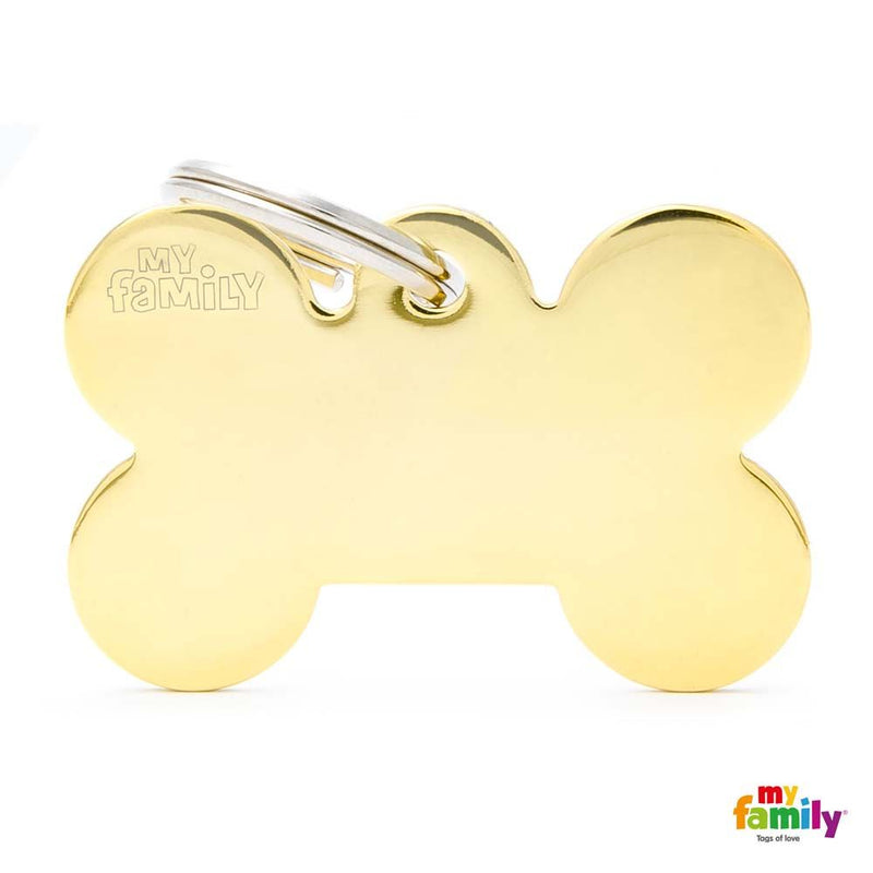 Basic collection Big Bone in Golden Brass
