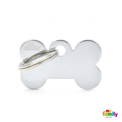 Basic collection Small Bone in Chrome Plated Brass
