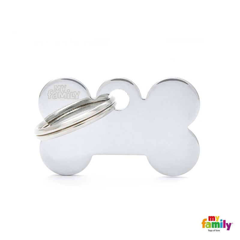 Basic collection Small Bone in Chrome Plated Brass