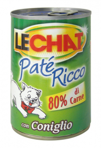Le Chat Ricco – Pâtée chat au lapin 400 g – La Passion Canine Maroc