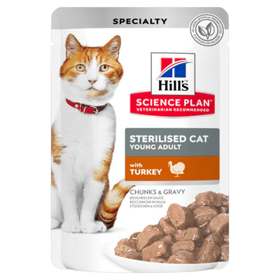 Hill's Science Plan Adult – Sachet pour chat à la dinde 85 g – La Passion Canine Maroc