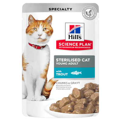 Hill's Science Plan Sterilised Cat – Pâtée chat stérilisé à la truite 85 g – La Passion Canine Maroc