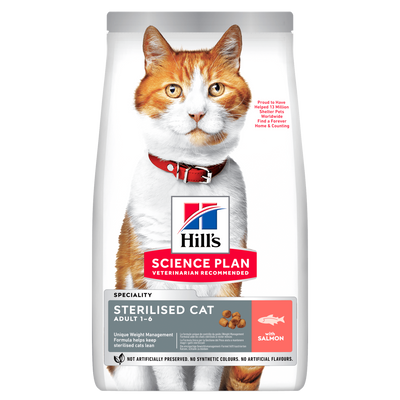 Hill's Science Plan Sterilised Cat – Croquettes chat stérilisé saumon 3 kg – La Passion Canine Maroc