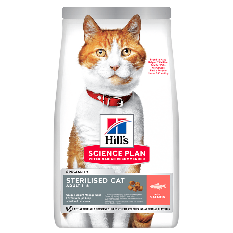 Hill's Science Plan Sterilised Cat – Croquettes chat stérilisé saumon 3 kg