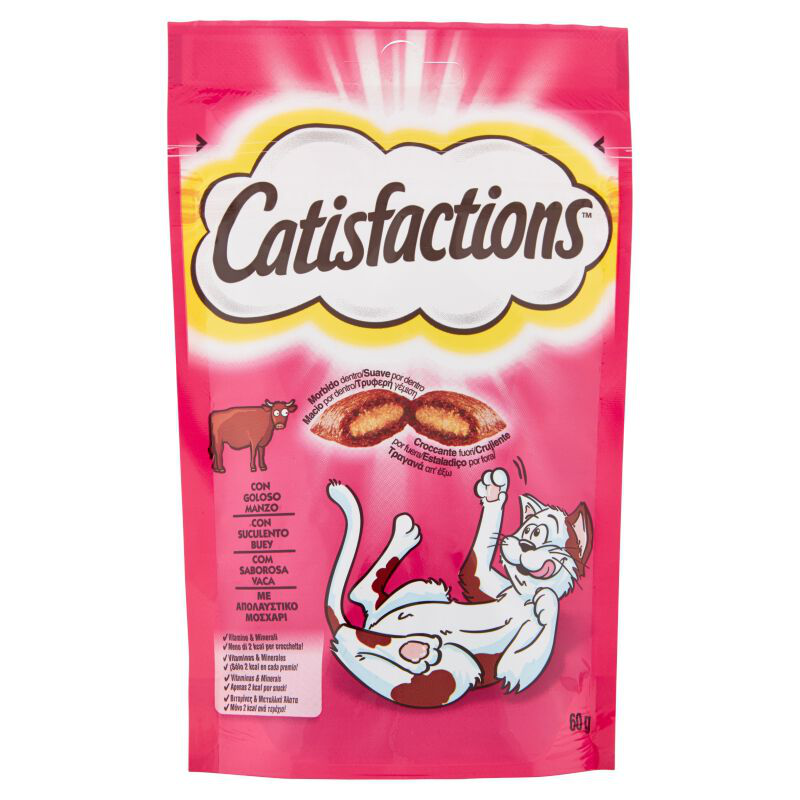 Catisfactions – Friandises pour chat au bœuf 60 g
