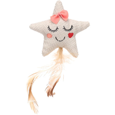 Flamingo – Jouet chat étoile beige 8,5 x 2,5 x 8,7 cm – La Passion Canine Maroc