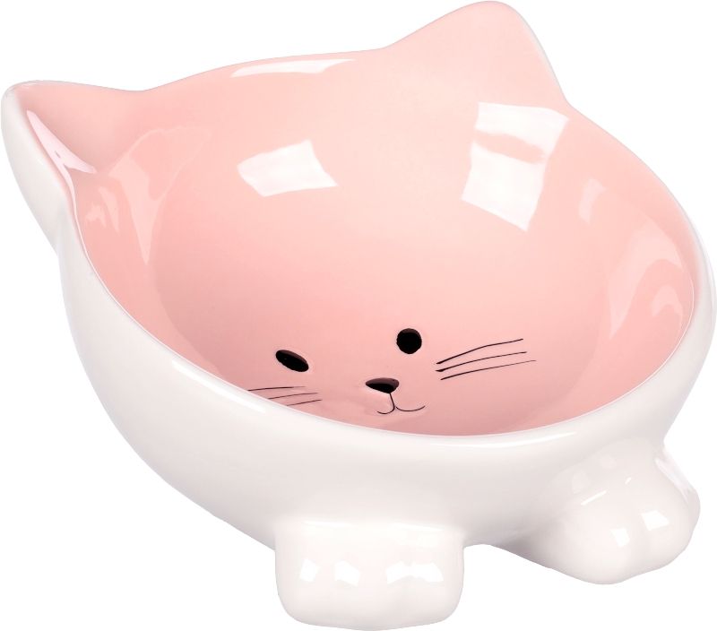 Flamingo Puzi – Bol céramique antidérapant pour chat rose 125 ml