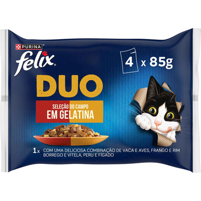 Felix Duo Fantastique – Sachets chat Festin de saveurs 4 x 85 g – La Passion Canine Maroc