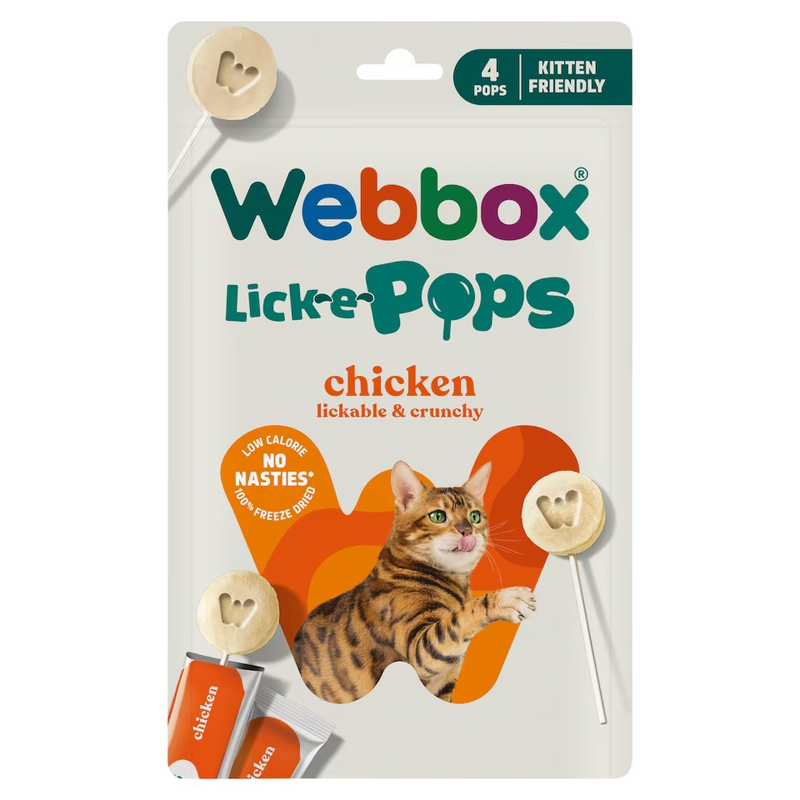 Webbox Lick-e-Pops – Friandise chat au poulet x4