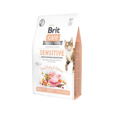 Brit Care Cat Grain-Free Sensitive – Croquettes chat digestion délicate 2kg – La Passion Canine Maroc
