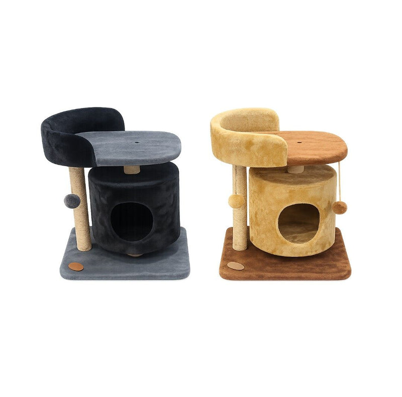 Griffoir pour chat avec lit et maisonnette