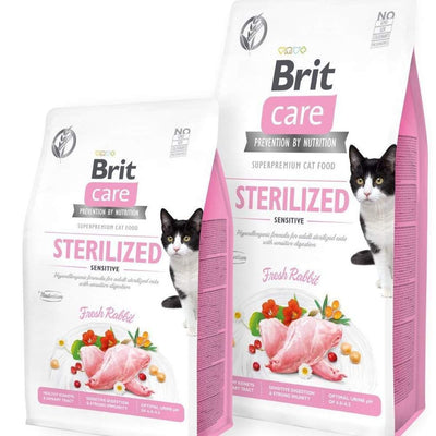Brit Care Grain-Free Sterilized Sensitive – Croquettes chat 2 kg – La Passion Canine Maroc