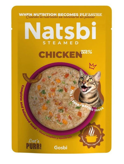 Natsbi – Aliment humide pour chat adulte au poulet 80 g – La Passion Canine Maroc