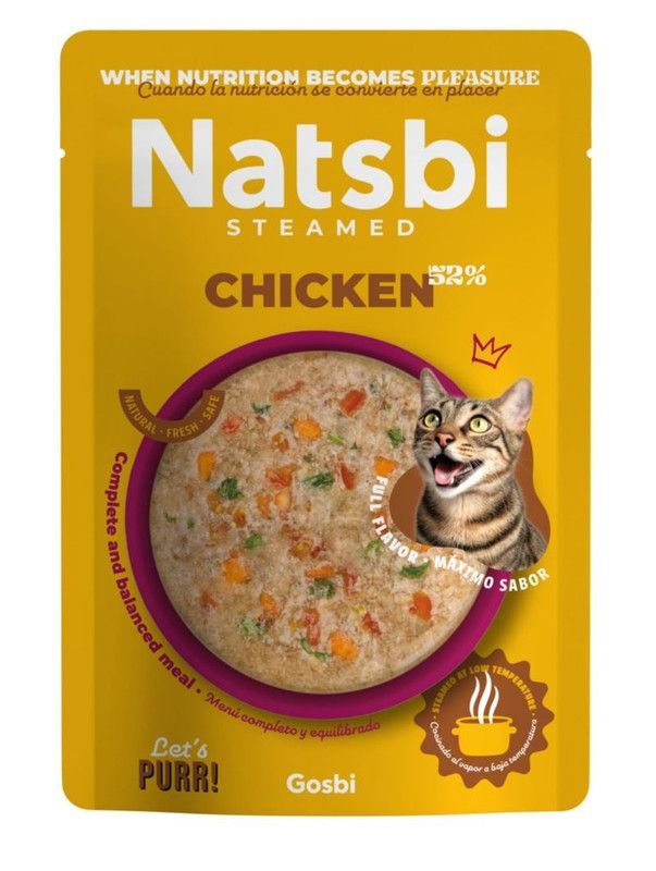 Natsbi – Aliment humide pour chat adulte au poulet 80 g
