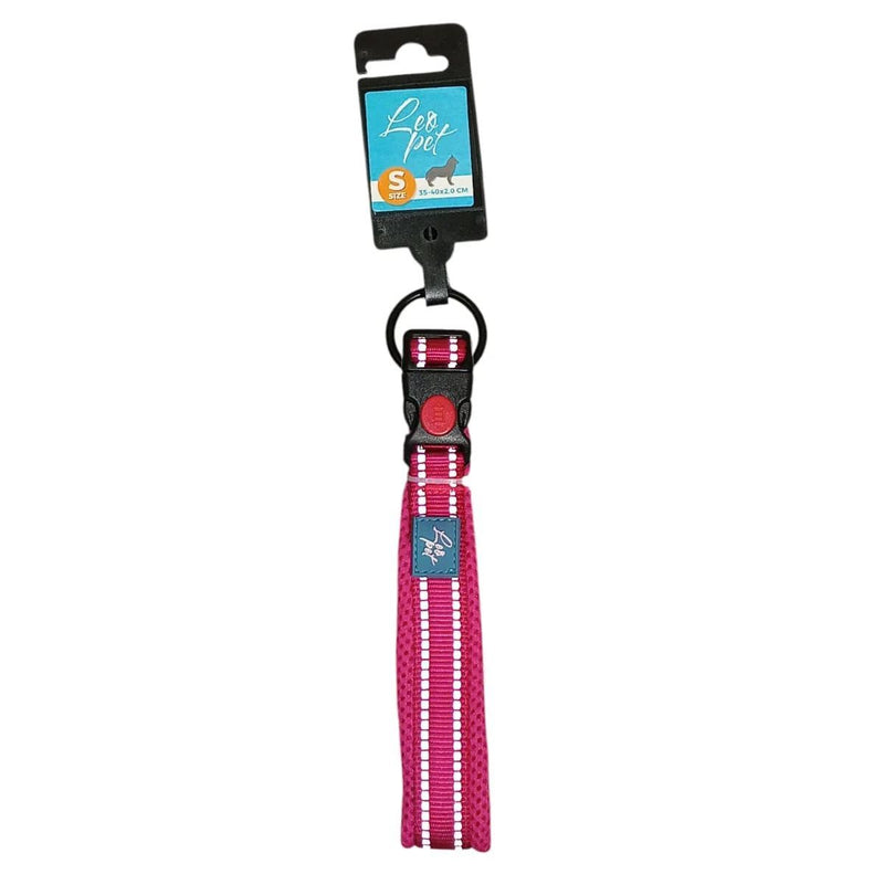 Leopet collier en nylon et maille fucsia S 35-40x2,0 cm