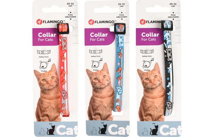 Flamingo Nanou – Collier pour chat coloris assortis