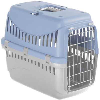 Imac Gipsy – Cage de transport porte métal bleue – La Passion Canine Maroc