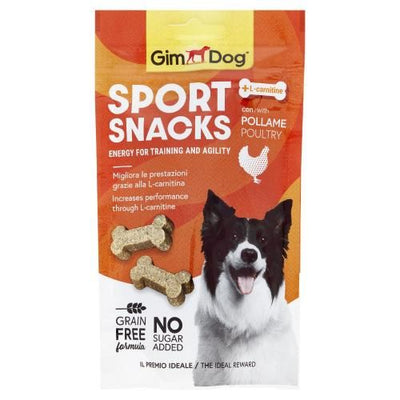 GimDog Sportsnacks – Friandises chien à la volaille 60 g – La Passion Canine Maroc
